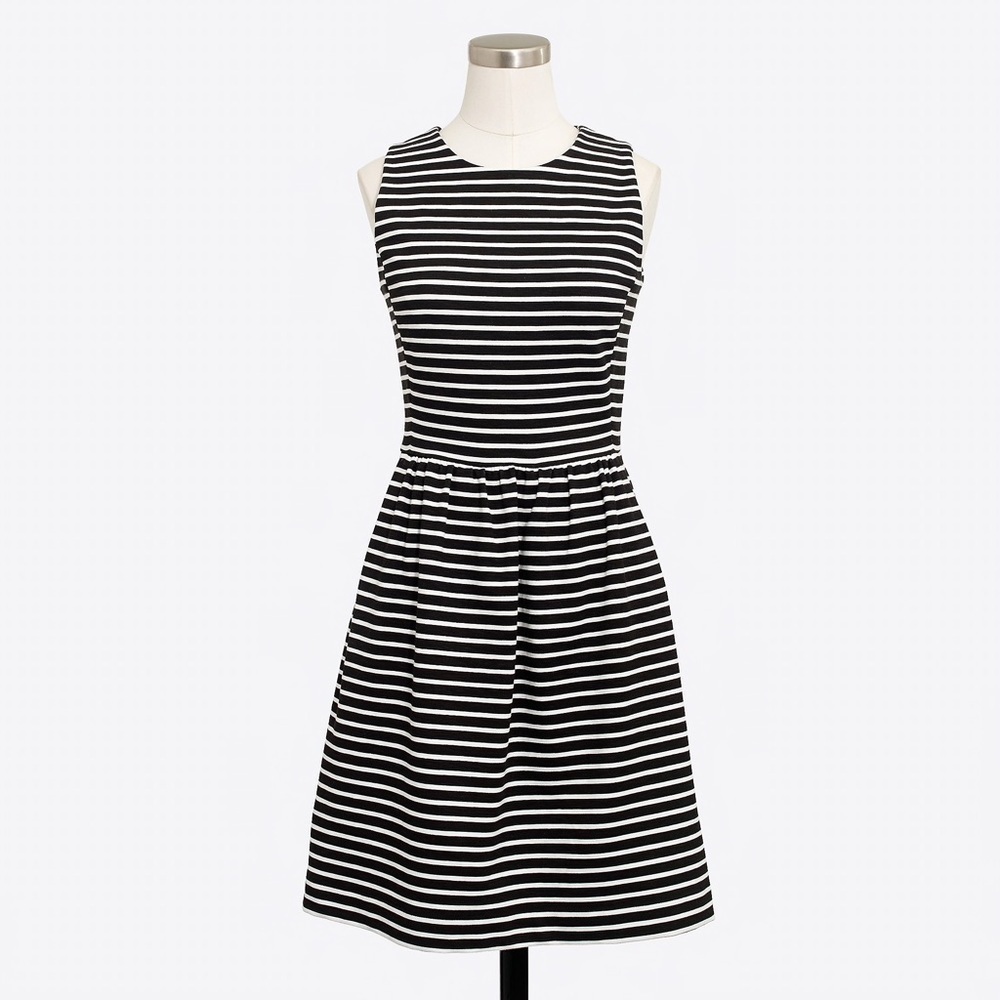 J Crew Factory petite striped daybreak dress